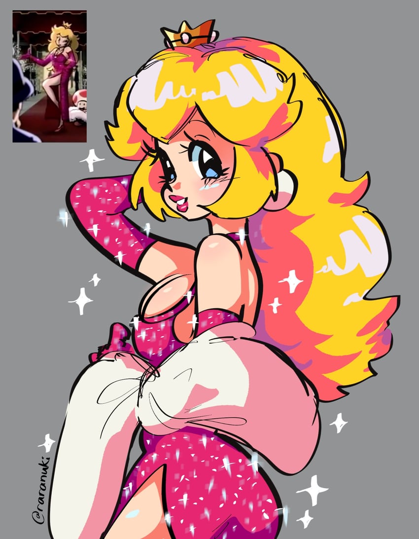 princess peach (mario and 1 more) drawn by raranuki