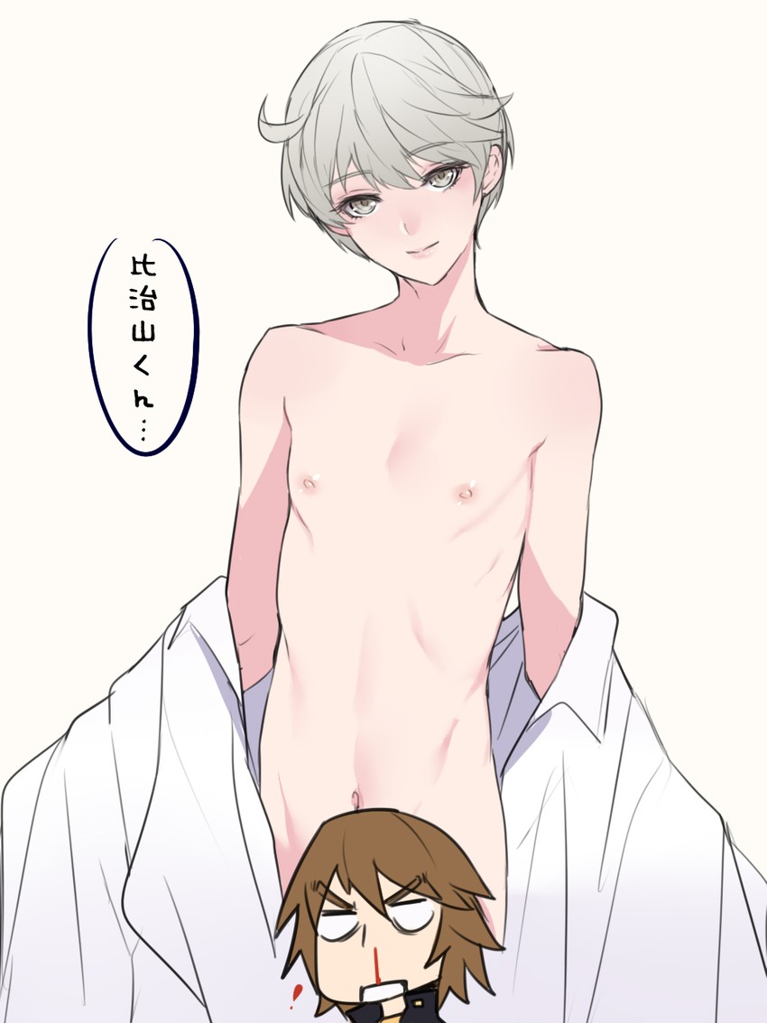 okino tsukasa and hijiyama takatoshi (juusan kihei bouei ken) drawn by ban!_(bansankan)