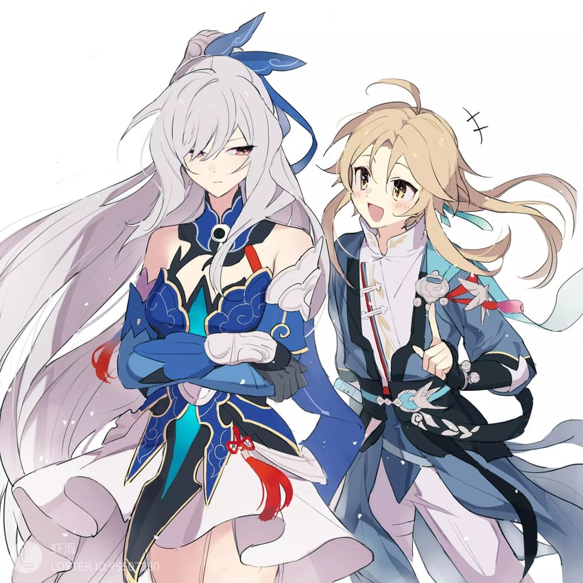 jingliu and yanqing (honkai and 1 more) drawn by xia_hua