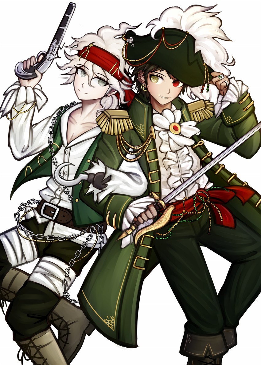 komaeda nagito and hinata hajime (danganronpa and 2 more) drawn by ktokei_(kurokku-tokei)