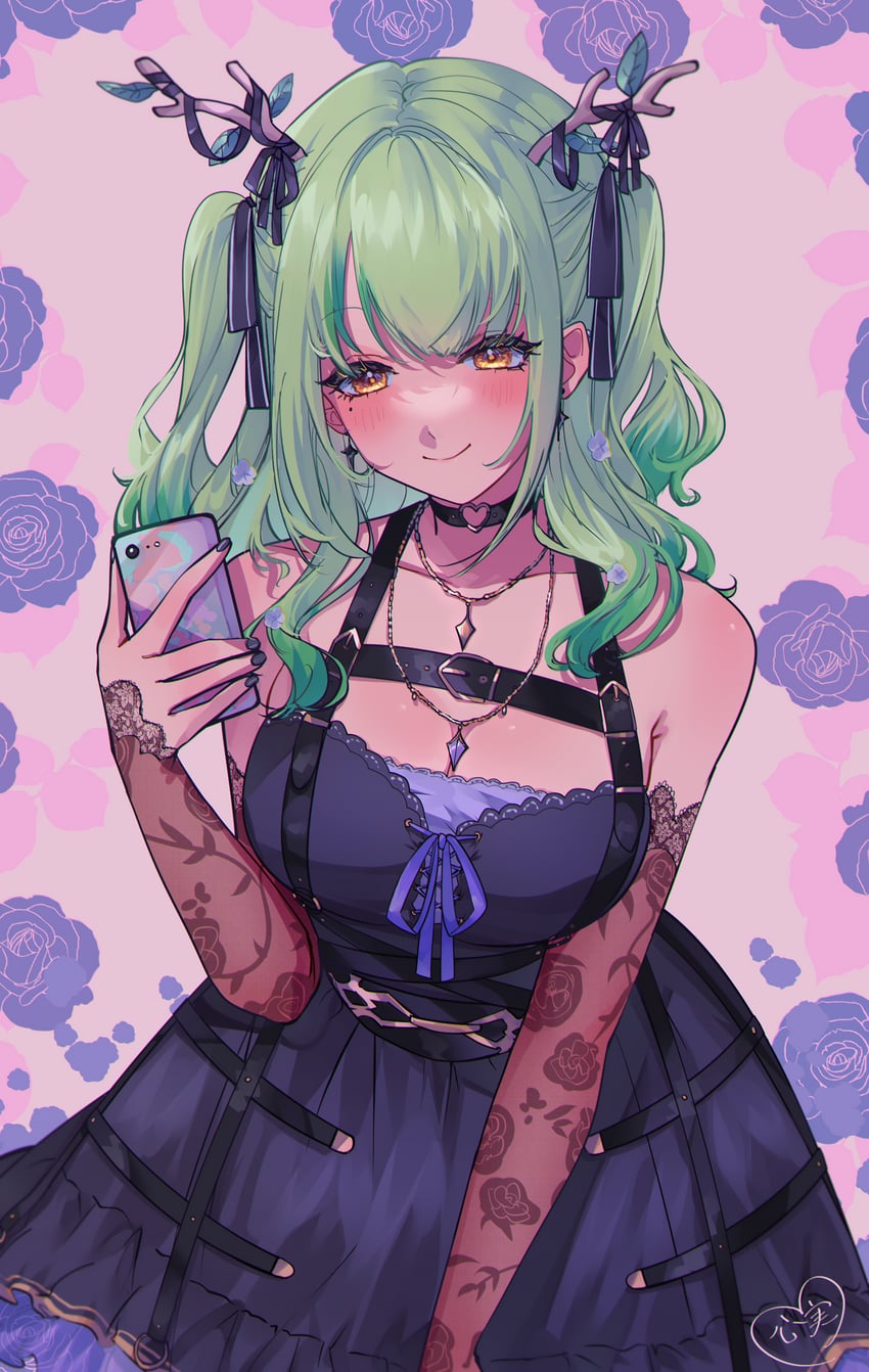 ceres fauna (hololive and 1 more) drawn by kokomi_(aniesuakkaman)