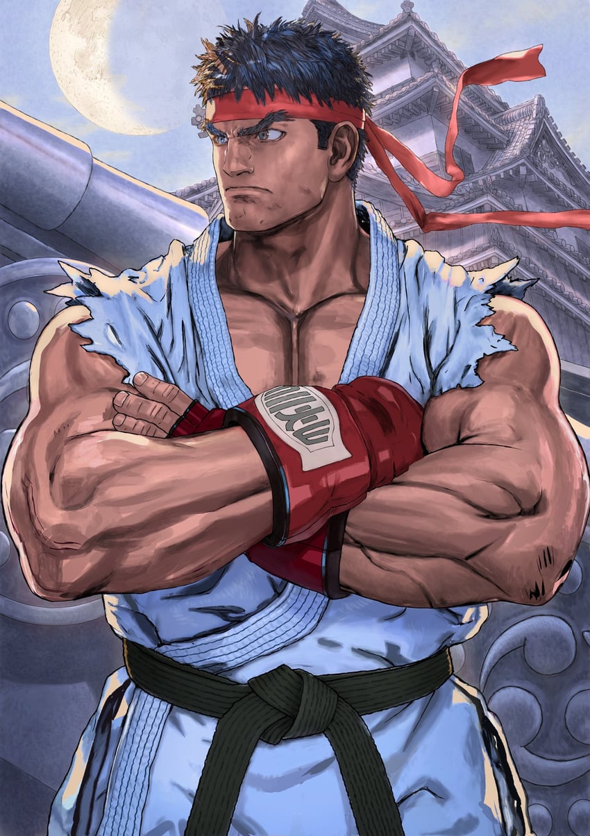 ryu (street fighter and 1 more) drawn by yasuda_akira