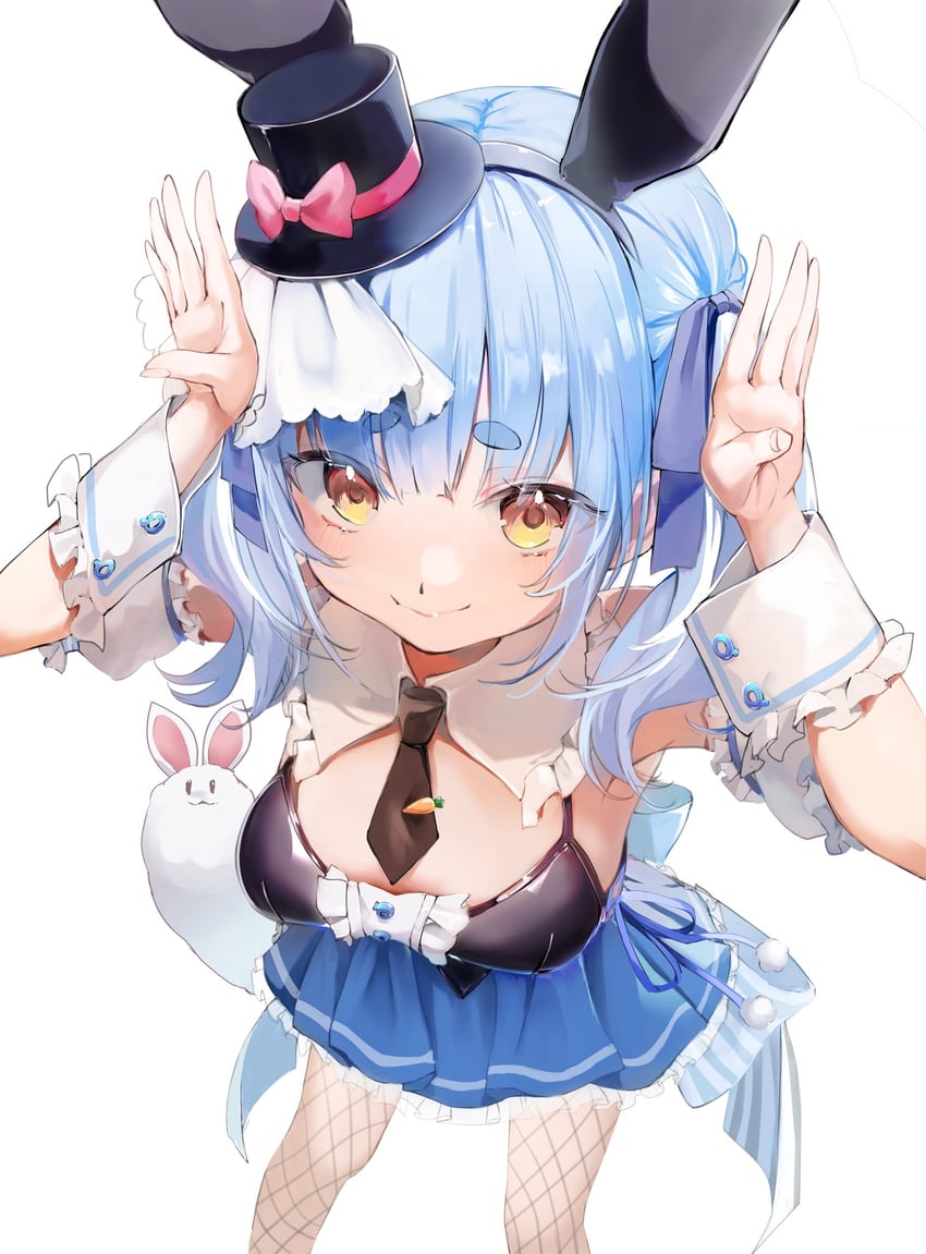 usada pekora and don-chan (hololive) drawn by petyori