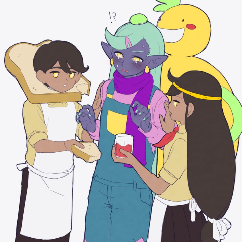 rococo, doughie, biscuit, and oragne joe (omori) drawn by 4747moonwalk
