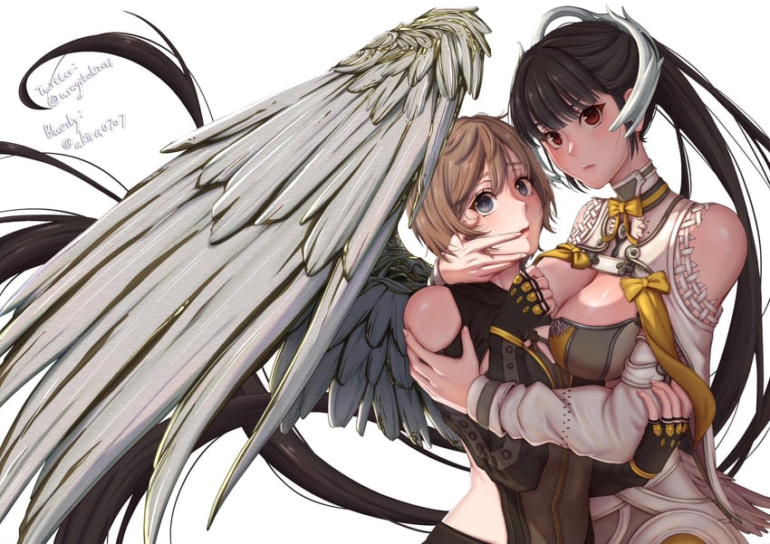 eve and lily artemis ii (stellar blade) drawn by akira_(live2bakira)