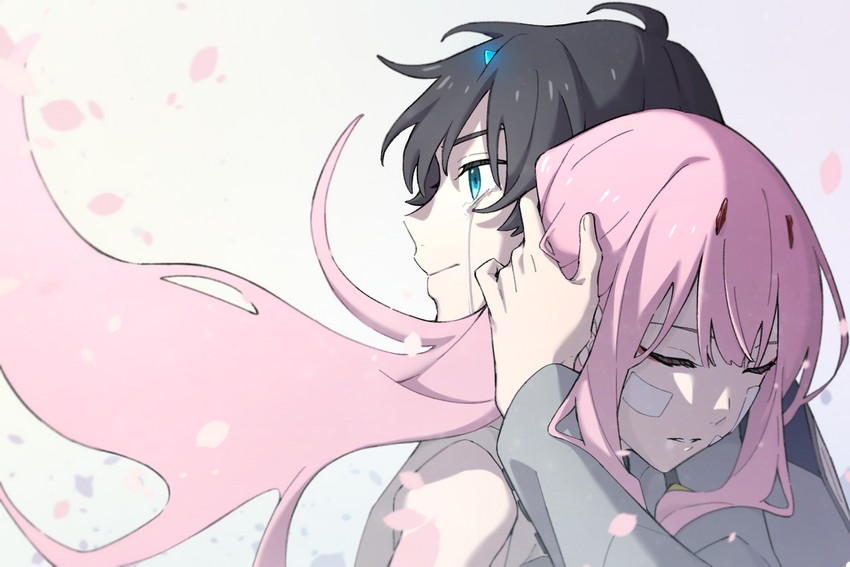 zero two and hiro (darling in the franxx) drawn by leje39