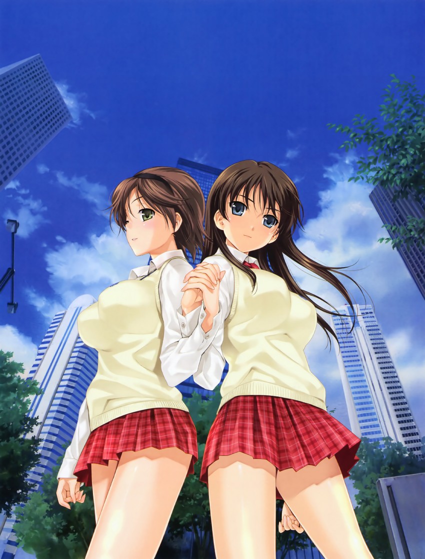 iseshima aya and honma natsume (zettai shougeki) drawn by happoubi_jin