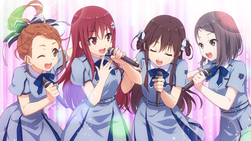 sato reika, tachikawa ayaka, kono miyako, and hiiragi tsubomi (22/7 and 1 more)