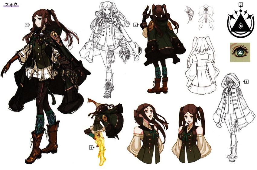 four (drag-on dragoon and 1 more) drawn by fujisaka_kimihiko