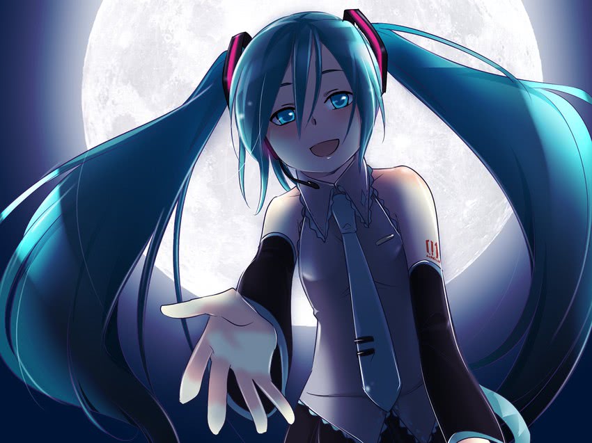 hatsune miku (vocaloid and 1 more) drawn by caffein