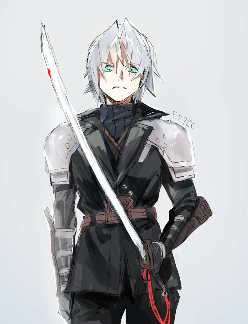 sephiroth (final fantasy and 2 more) drawn by meameeea