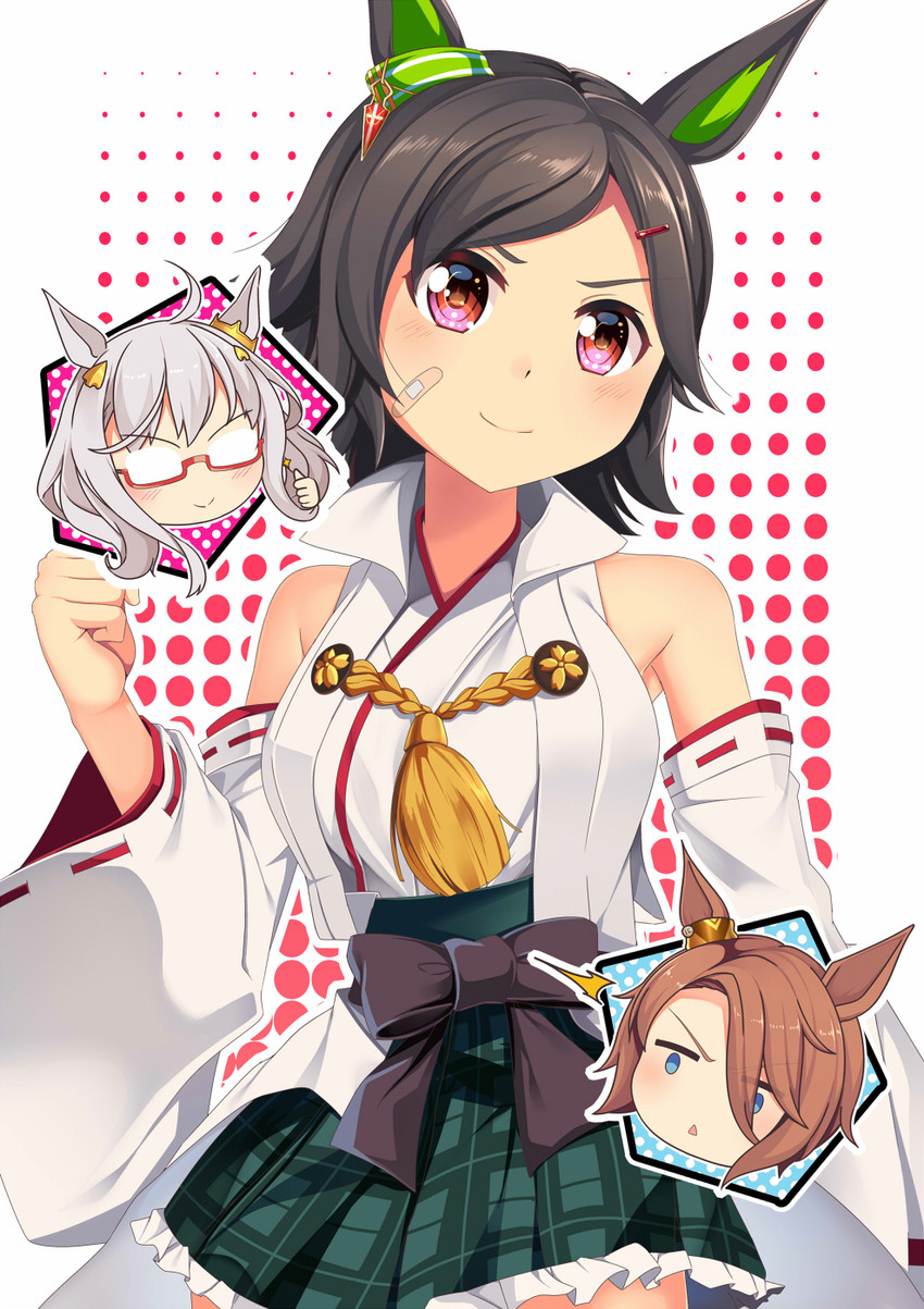 hiei, narita taishin, biwa hayahide, and winning ticket (kantai collection and 1 more) drawn by yasume_yukito
