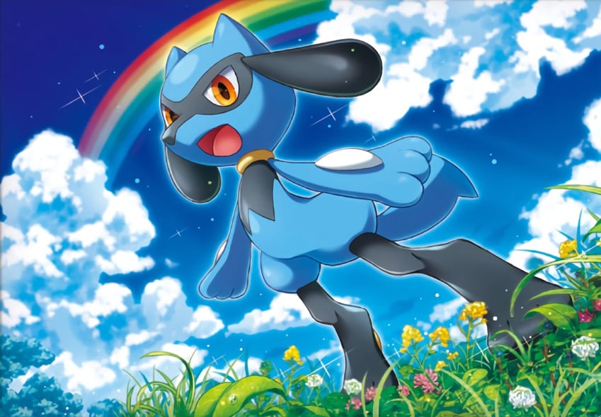 riolu (pokemon and 1 more) drawn by kirisaki_(gin16k)