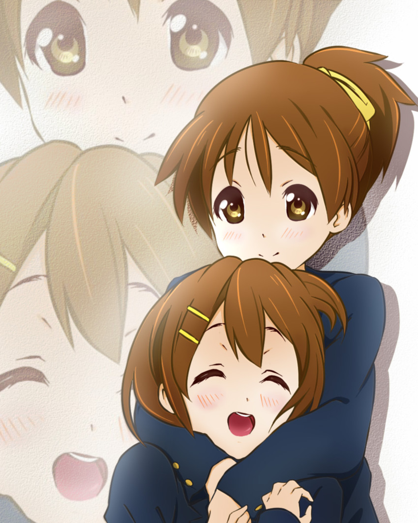 hirasawa yui and hirasawa ui (k-on!) drawn by o-de