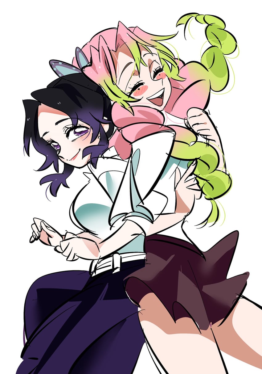 kochou shinobu and kanroji mitsuri (kimetsu no yaiba) drawn by soyeonp19