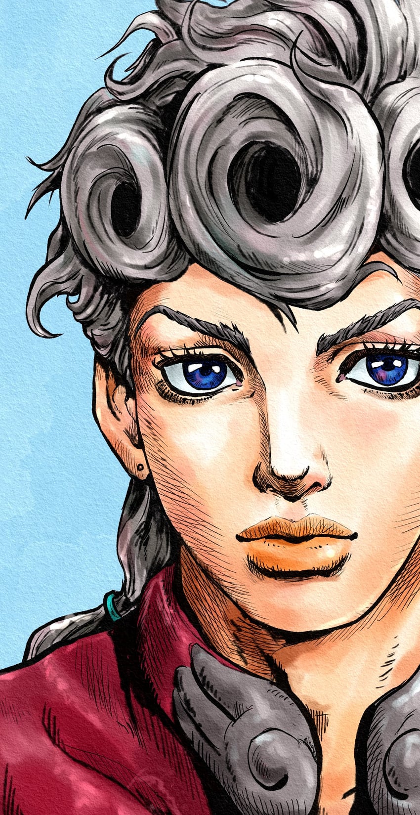 giorno giovanna (jojo no kimyou na bouken and 1 more) drawn by kaib0y