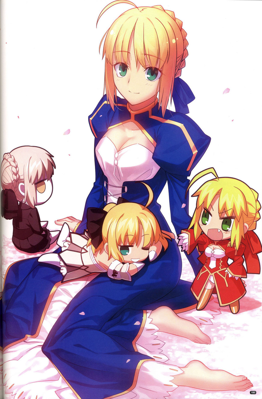 artoria pendragon and saber (fate and 1 more) drawn by takeuchi_takashi