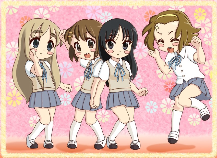akiyama mio, hirasawa yui, tainaka ritsu, and kotobuki tsumugi (k-on!) drawn by chunpai