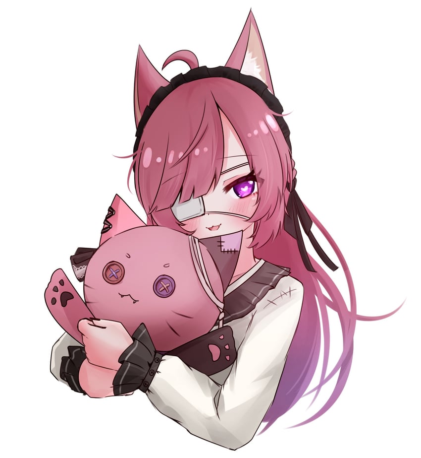 mikeneko and pon-chan (indie virtual youtuber) drawn by milk_tea_1993