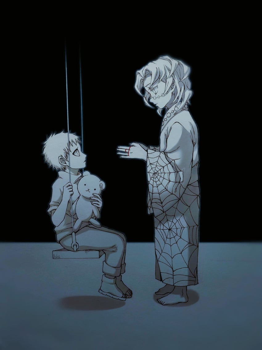 gaara and rui (kimetsu no yaiba and 1 more) drawn by bamehus