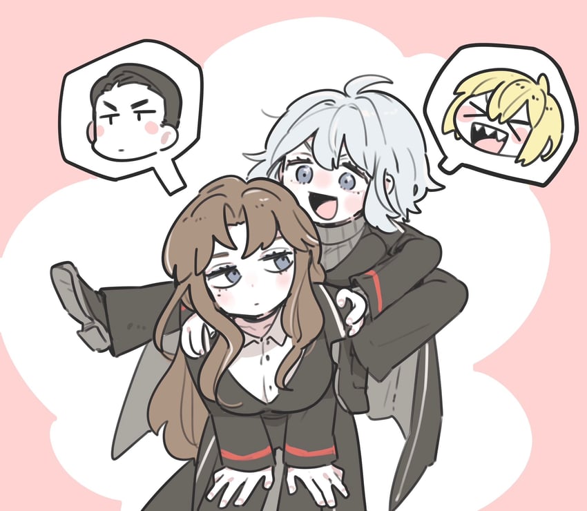 don quixote, faust, meursault, and rodion (project moon and 1 more) drawn by kojocho05