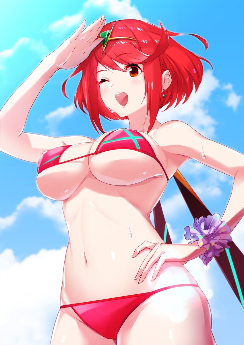 pyra (xenoblade chronicles and 1 more) drawn by green322