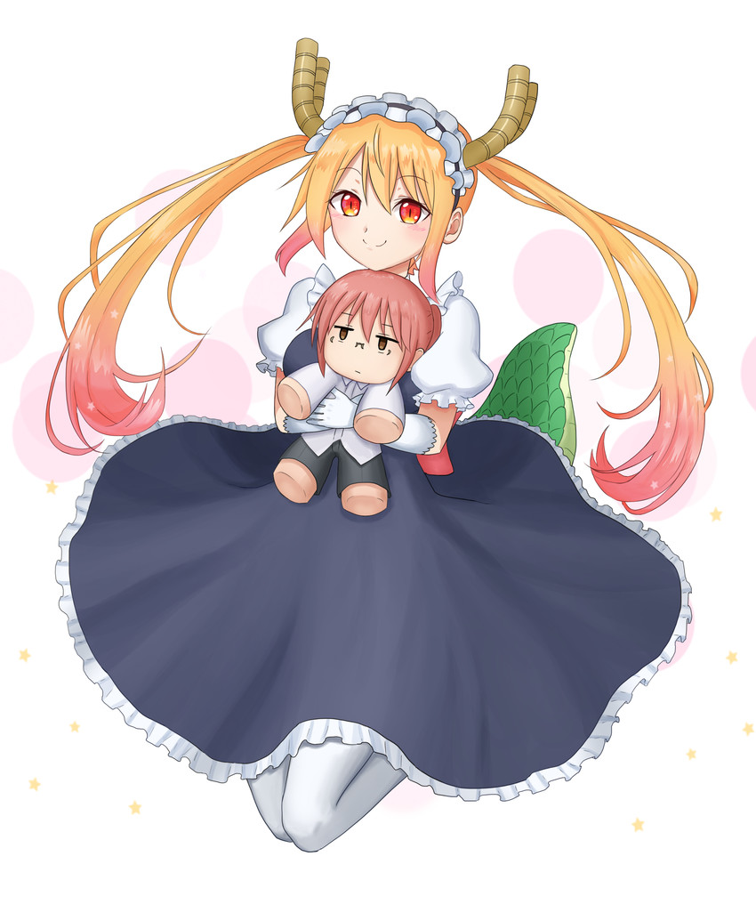 tohru and kobayashi (kobayashi-san chi no maidragon) drawn by seungju_lee