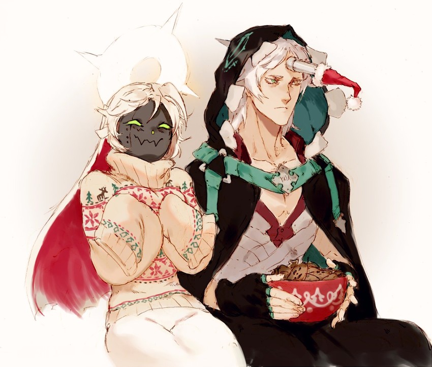 jack-o' valentine and raven (guilty gear and 1 more) drawn by salamanshe