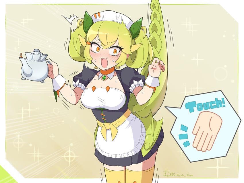 parlor dragonmaid (yu-gi-oh!) drawn by leto_mume