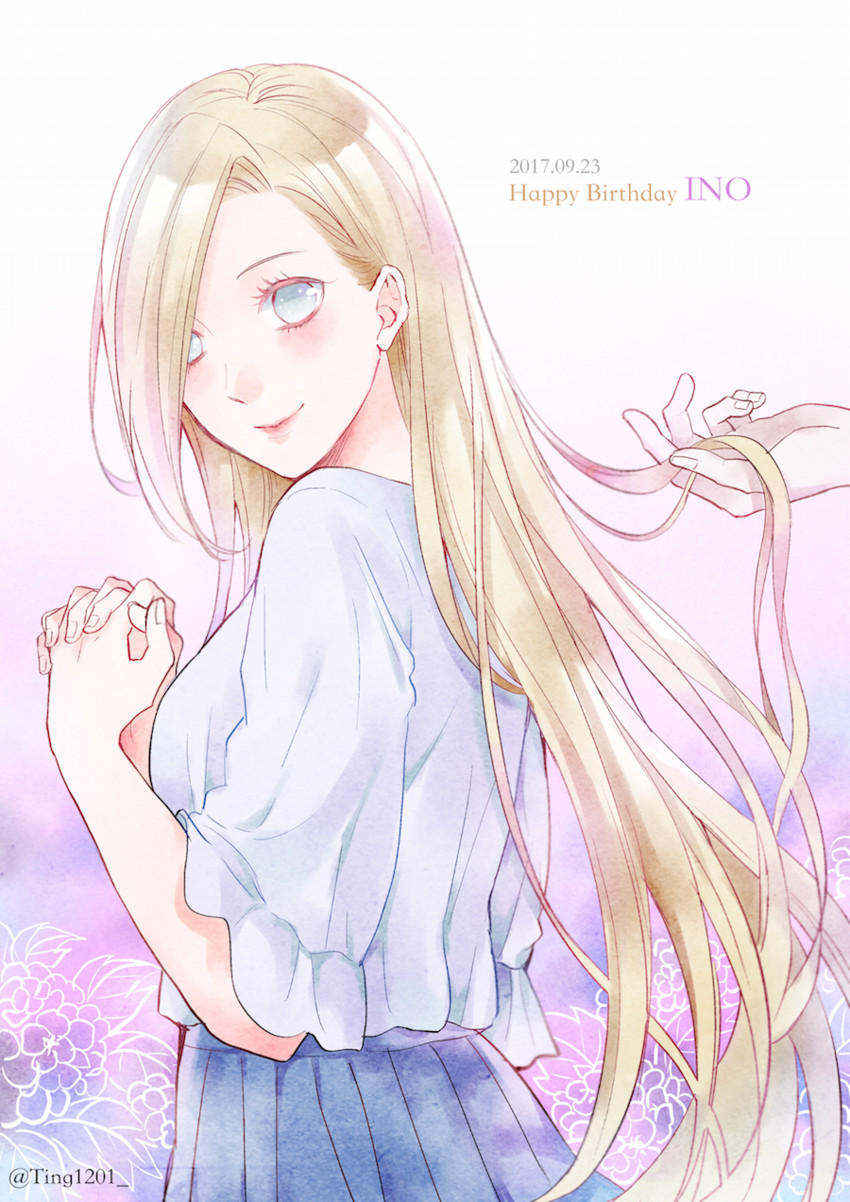 yamanaka ino (naruto and 1 more) drawn by ting