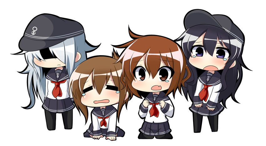 hibiki, inazuma, ikazuchi, and akatsuki (kantai collection) drawn by twumi