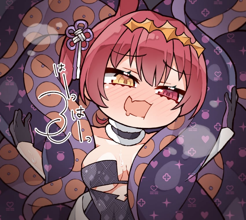 houshou marine and ninomae ina'nis (hololive and 1 more) drawn by kukie-nyan