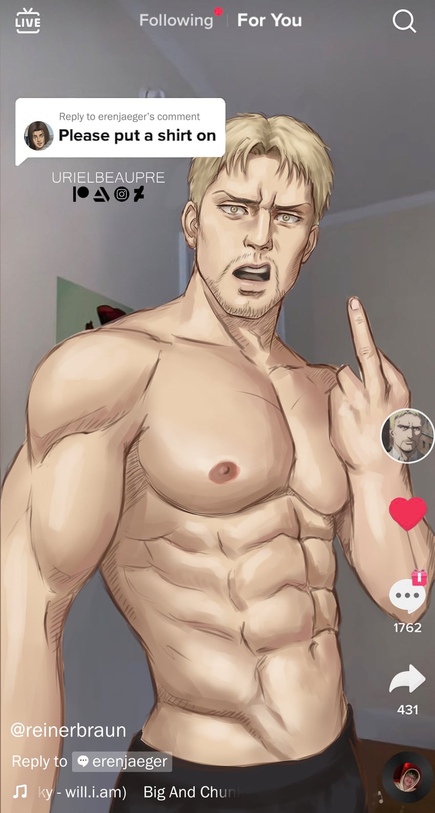 eren yeager and reiner braun (shingeki no kyojin and 1 more) drawn by urielbeaupre15