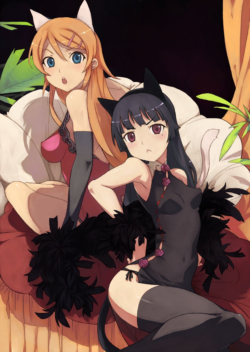 gokou ruri and kousaka kirino (ore no imouto ga konna ni kawaii wake ga nai) drawn by caee_penguin