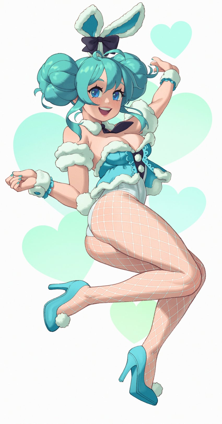 hatsune miku and bicute bunnies miku (vocaloid) drawn by riz
