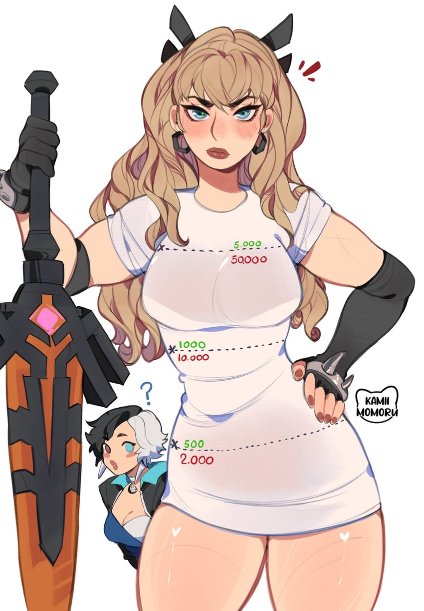 magik and luna snow (marvel and 2 more) drawn by kamii_momoru
