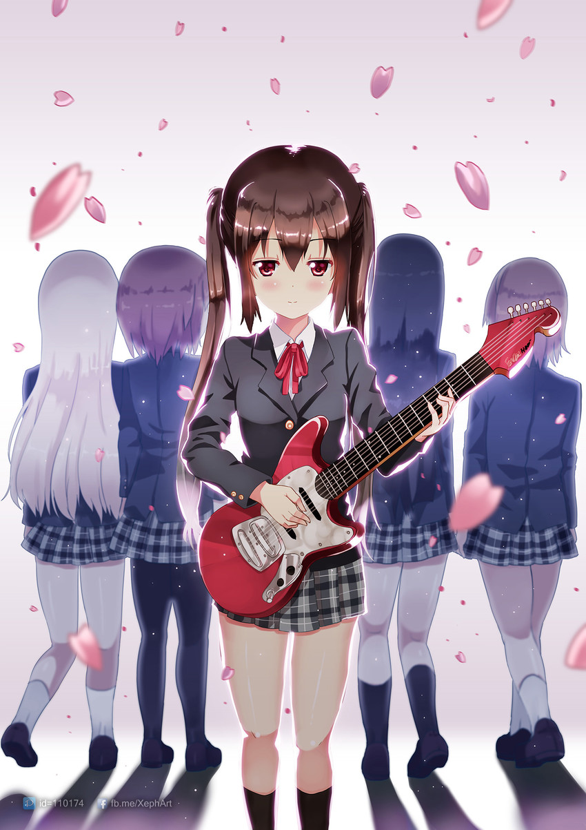 akiyama mio, nakano azusa, hirasawa yui, tainaka ritsu, and kotobuki tsumugi (k-on!) drawn by xephonia