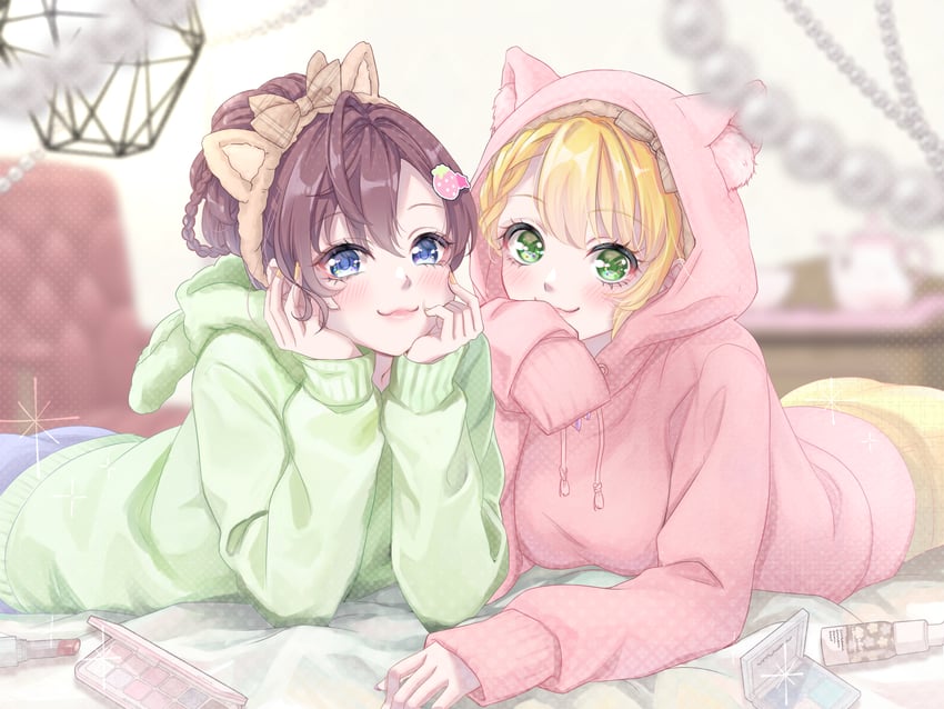 ichinose shiki and miyamoto frederica (idolmaster and 1 more) drawn by ykcocoro_game