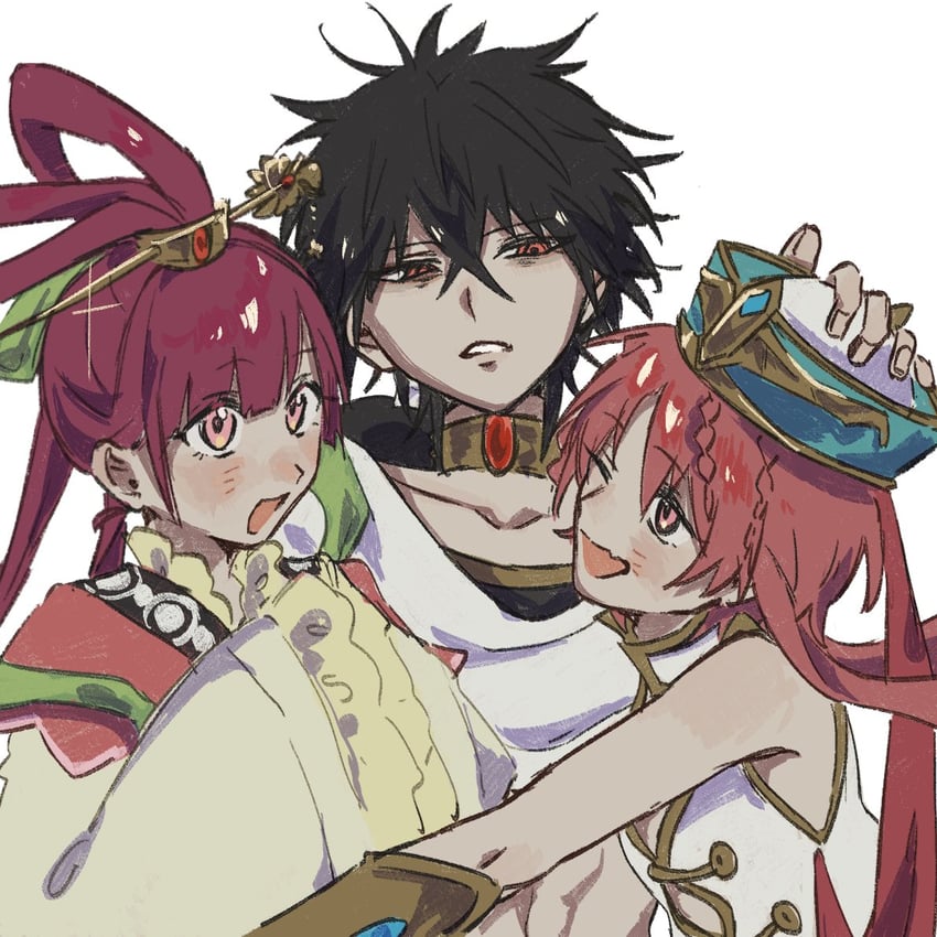 judal, ren kougyoku, and ren kouha (magi the labyrinth of magic) drawn by umeki_me
