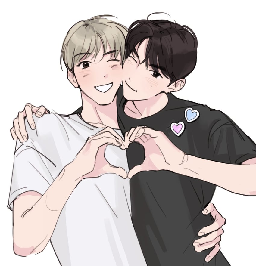 sung han-bin and zhang hao (real life and 1 more) drawn by haotmeal