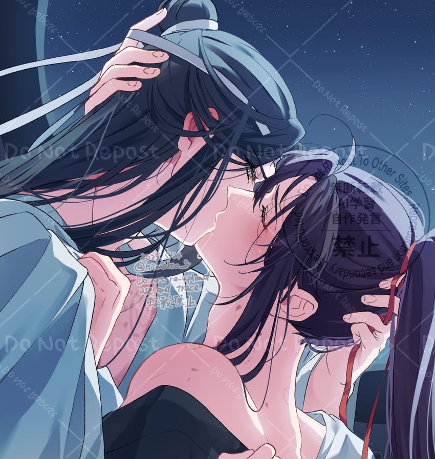 wei wuxian and lan wangji (modao zushi) drawn by kimako_(kimako_8)