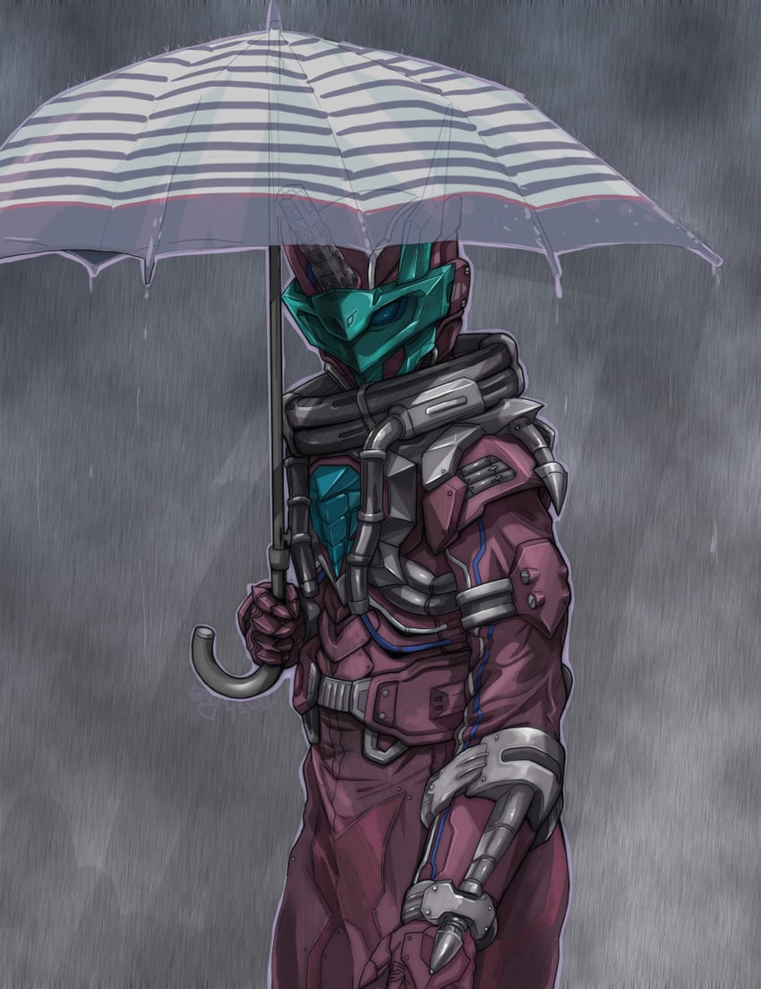 evolto and blood stalk (kamen rider and 1 more) drawn by huujyu