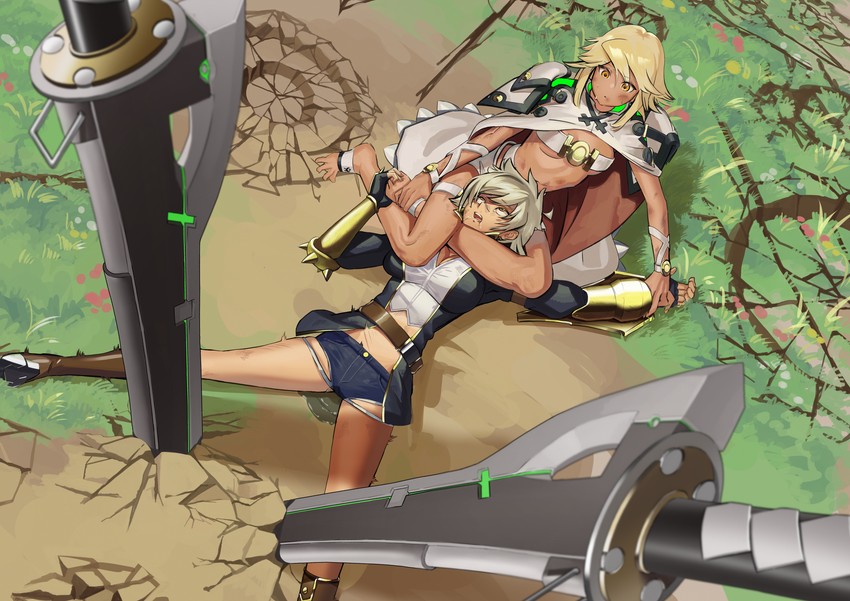 ramlethal valentine and bullet (guilty gear and 4 more) drawn by zyaki