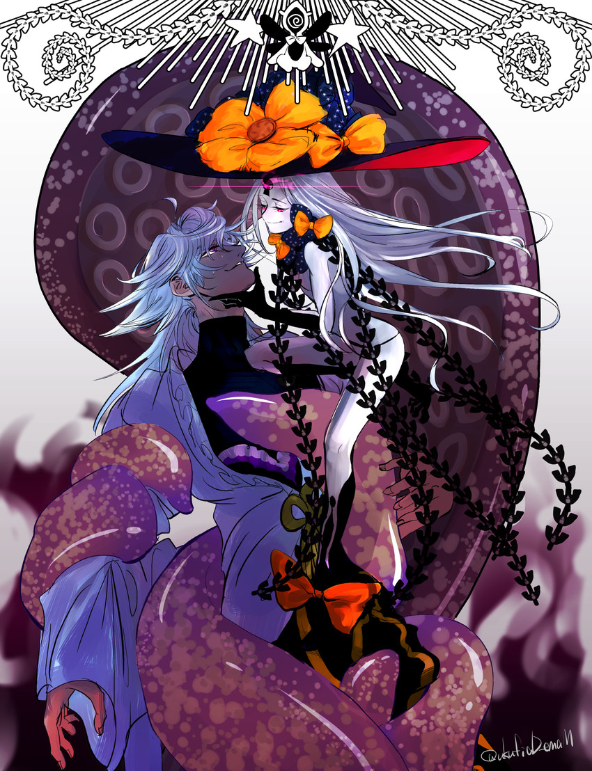 abigail williams and merlin (fate and 1 more) drawn by mame_daifuku_(1227-69)