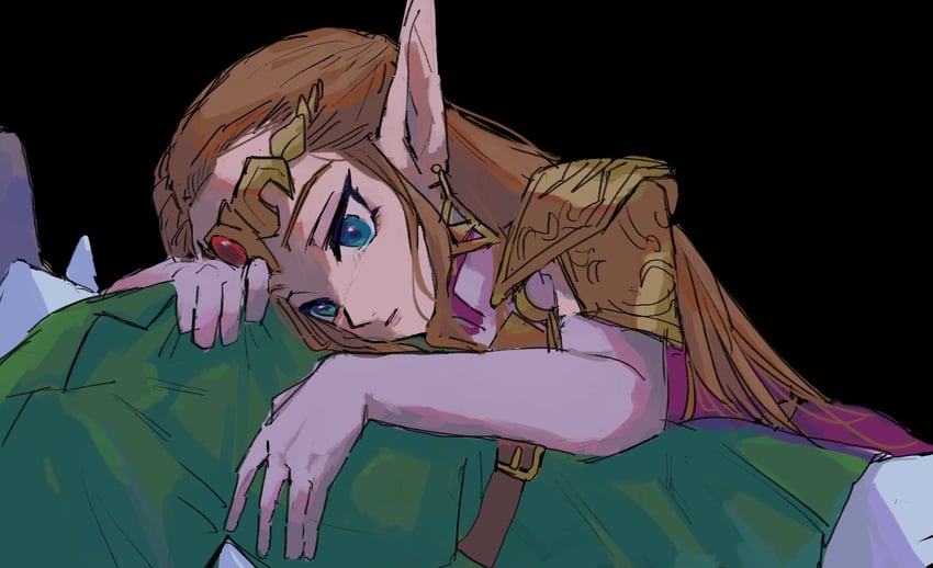 link and princess zelda (the legend of zelda and 1 more) drawn by yamori_(yamoooon21)