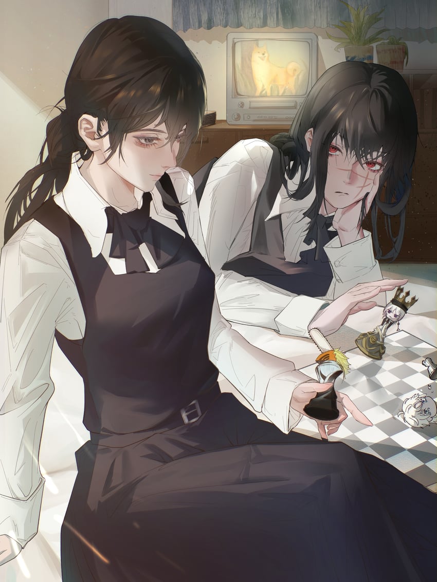 yoru, mitaka asa, fami, and famine devil (chainsaw man) drawn by ivdimension