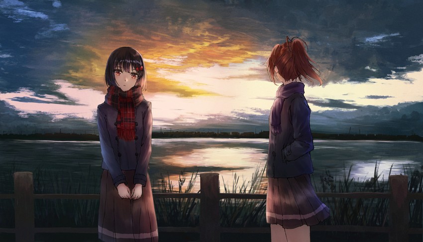 nakagawa natsuki and hisaishi kanade (hibike! euphonium and 1 more) drawn by mellow4043