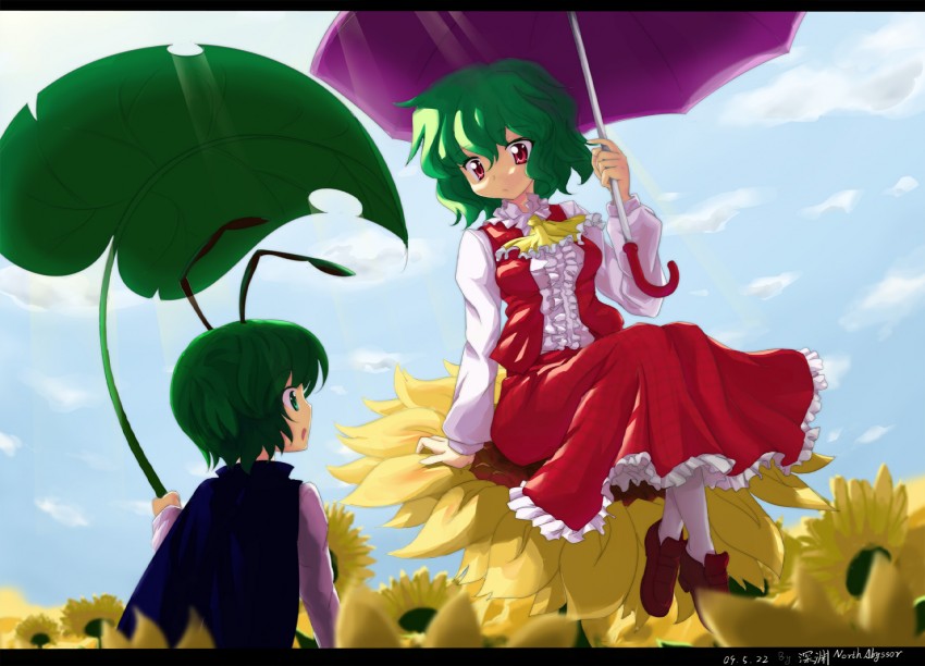kazami yuuka and wriggle nightbug (touhou) drawn by north_abyssor