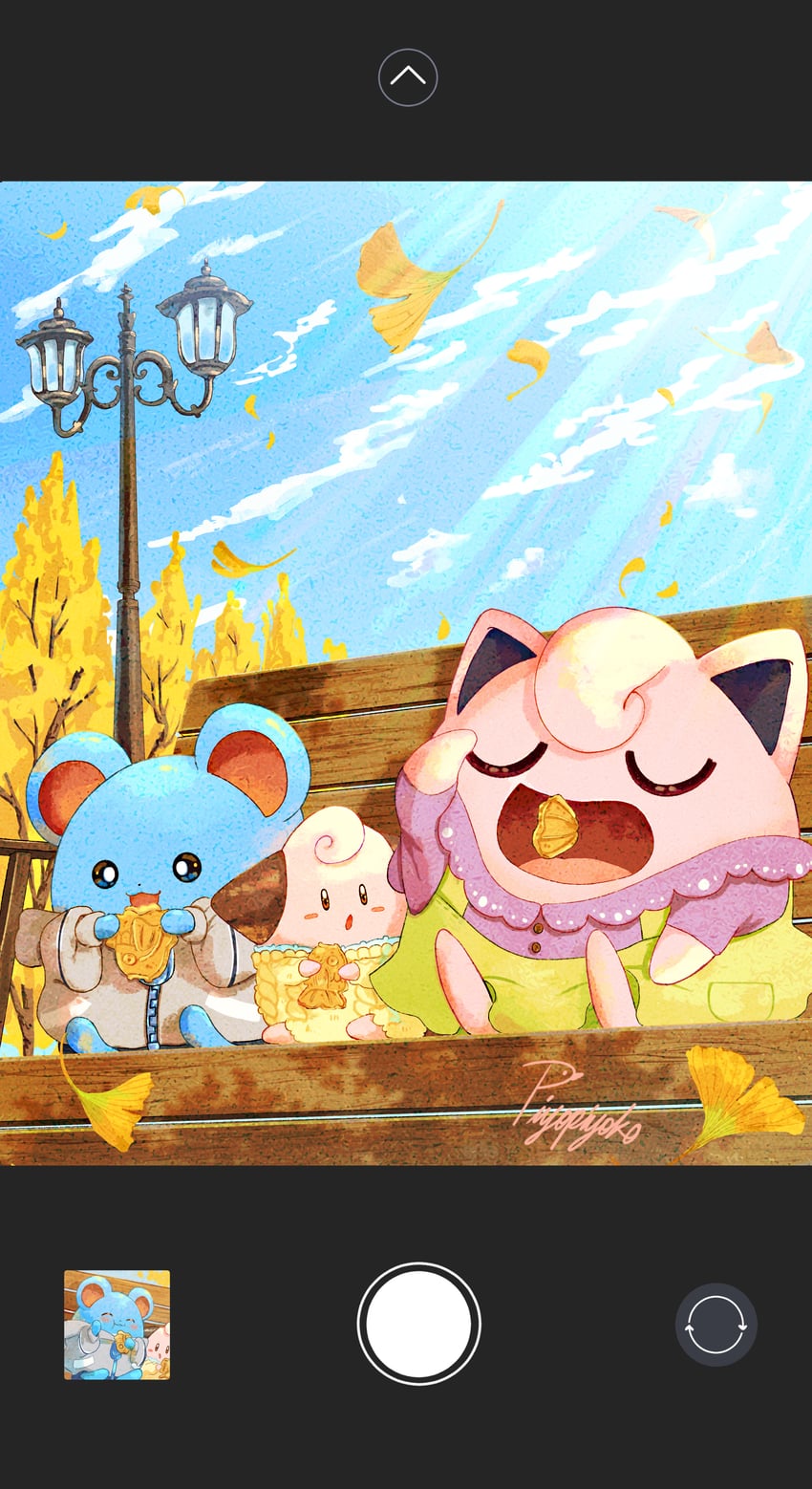 jigglypuff, marill, magikarp, and cleffa (pokemon and 1 more) drawn by piyokonoenikki_04
