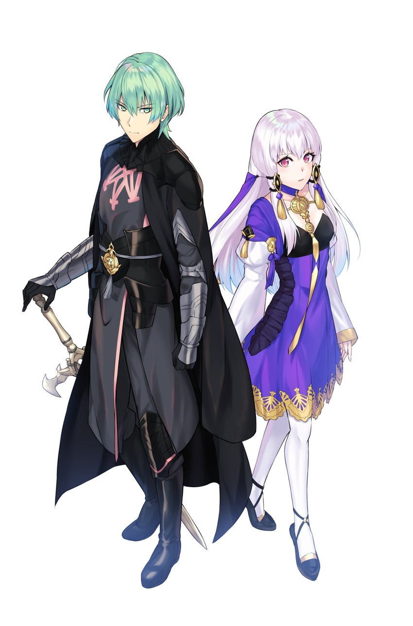 lysithea von ordelia and male byleth (fire emblem and 1 more) drawn by nyorotono